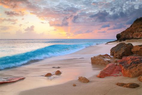 Cupecoy Beach Sunset Saint Maarten Photograph By Roupen Baker