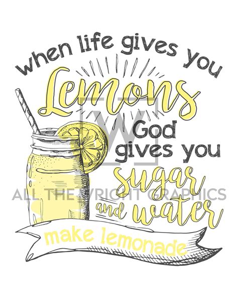 When Life Gives You Lemons 8x10 Printable  Png Svg Etsy