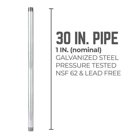 Stz In X Ft Galvanized Steel Pipe Pdg P X The Home Depot