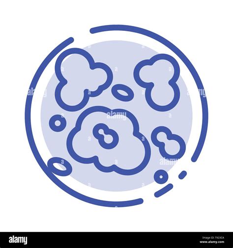 Air Dust Environment Pollution Blue Dotted Line Line Icon Stock