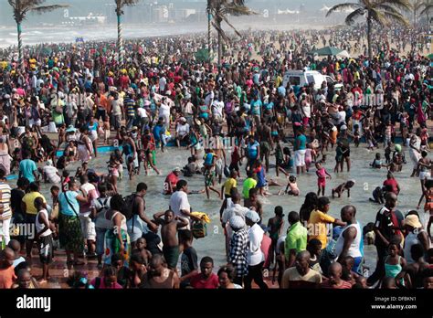 Thousands Of People Celebrate New Years Day On The Durban Beach Front