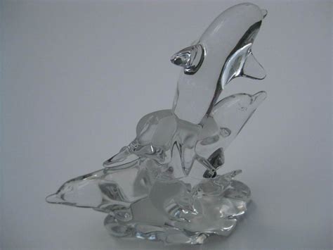 Lenox Dolphin Figurine Three Dolphins Crystal Animals