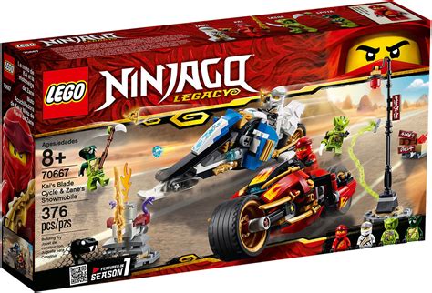 Lego Ninjago 70667 Kais Blade Cycle And Zanes Snowmobile Mattonito