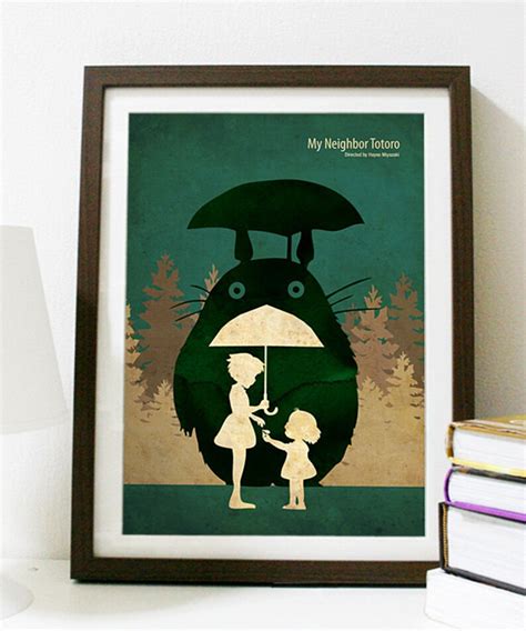 Hayao Miyazaki Anime Movie Poster Series My Neighbor Totoro Etsy