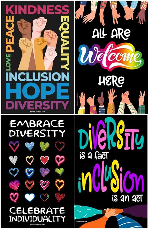 Diversity Equity And Inclusion Poster Package Set Of 12 Diversity