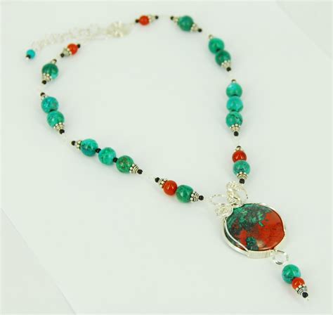 Sonora Sunrise With Chrysocolla And Carnelian Necklace Rocknwrap