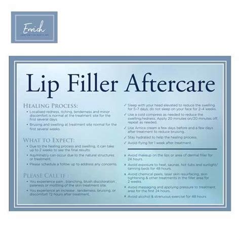 Lip Filler Journey Aftercare Leaflets Pack Of 20