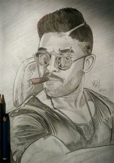 Allu Arjun Drawing Skill