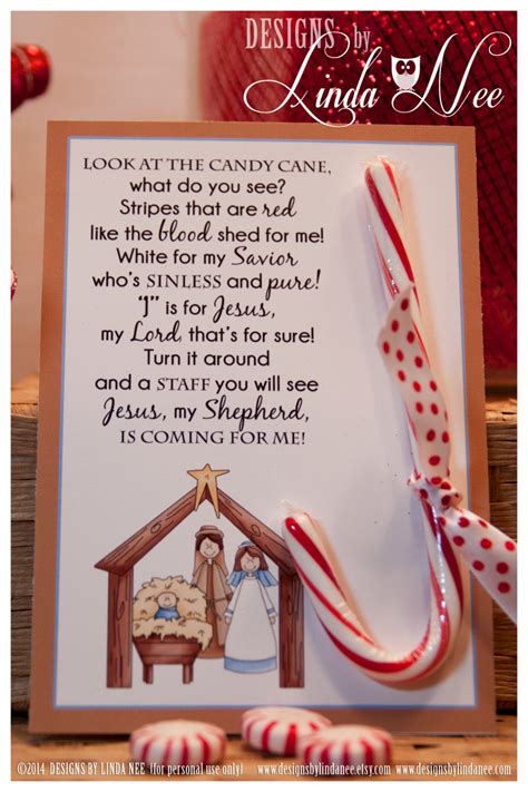 Look at a candy cane, what do you see? Legend of the Candy Cane Nativity Card for Witnessing at