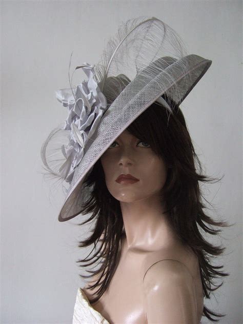Hat 104 Peter Bettley Silver Floral Saucer Hat Royal Ascot Hats For