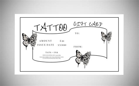Get Our Sample Of Tattoo Gift Certificate Template Free Free Gift My