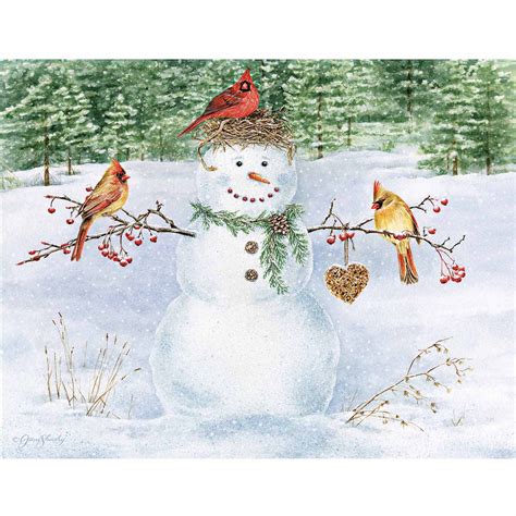 Happy Snowman Boxed Christmas Card