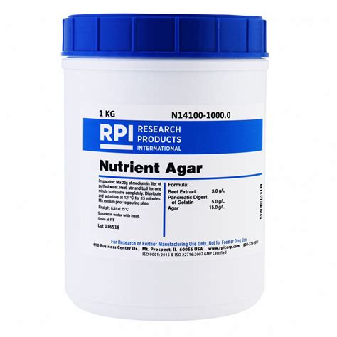 Rpi 1 Kg Container Size Powder Nutrient Agar 31ga73n14100 10000