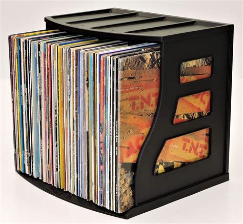 Binder Way Lp Vinyl Record Storage Crate Stackable Organizer Holds Over