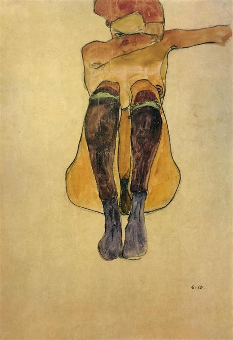 Bid Now Egon Schiele After Naked Sitting December 4 0121 12 00