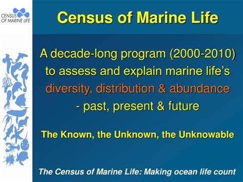 Ppt Census Of Marine Life Powerpoint Presentation Free Download Id
