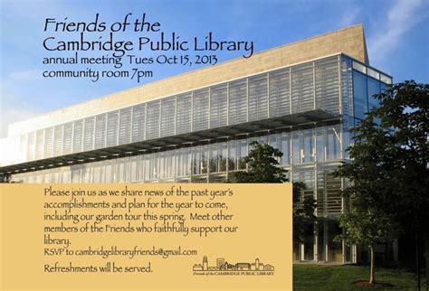 The Open Book The Blog Of The Friends Of The Cambridge Public Library