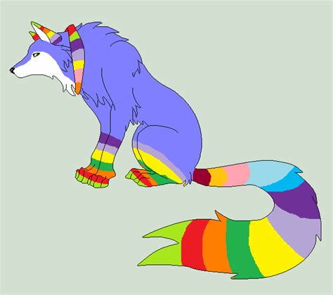 Rainbow Wolf Male Adopt By Ashleyadopts On Deviantart