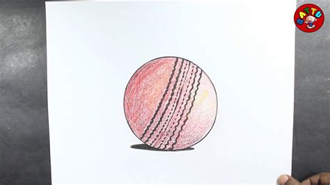 How To Draw A Cartoon Cricket Ball Drawing Youtube
