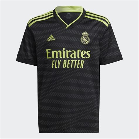 الملابس قميص Real Madrid 22 23 Third أسود أديداس السعودية