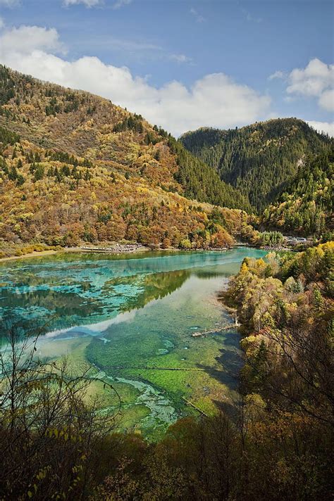 Jiuzhaigou Valley National Park Sichuan China Autumn Fall Multi