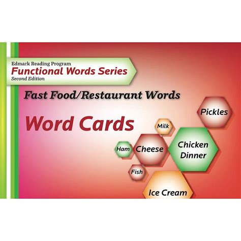 School Health Edmark Functional Word Series Grocery Words
