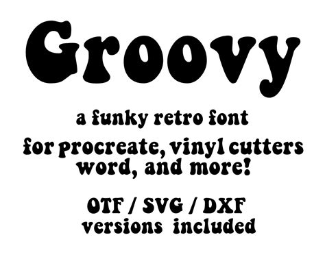 Groovy Font Svg Retro Font Funky Font 70s Font 80s Font Etsy