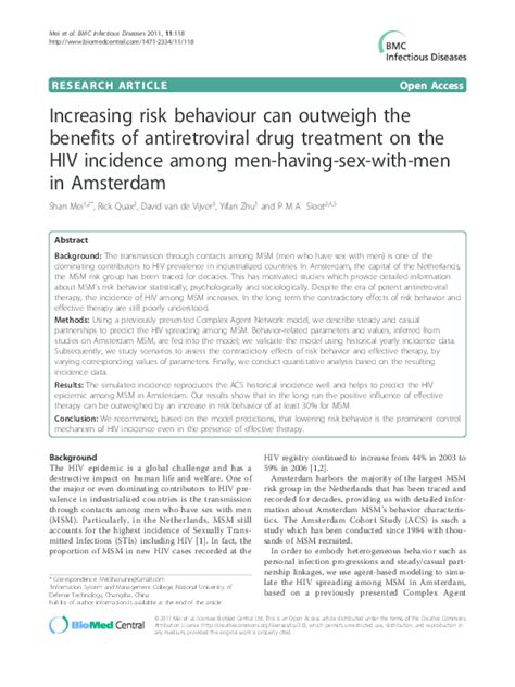 Pdf Increasing Risk Behaviour Can Outweigh The Benefits Of