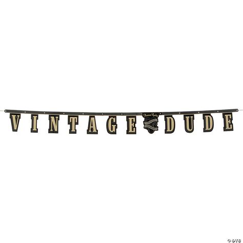 Vintage Dude Birthday Jointed Banner Oriental Trading