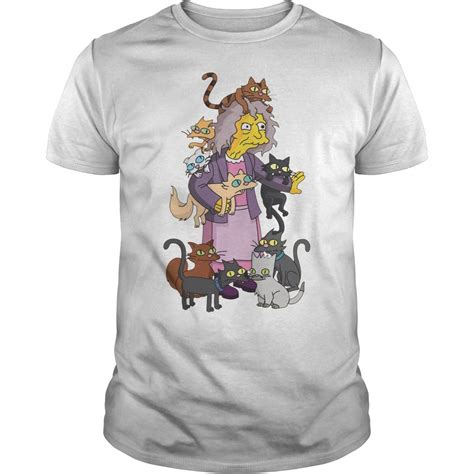 The Simpsons Crazy Cat Lady Shirt Hoodie Sweater And V Neck T Shirt Cat Lady Shirt Crazy