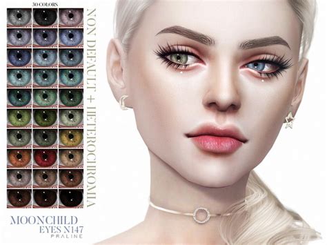 Pralinesims Moonchild Eyes N147 Non Default Heterochromia Sims 4