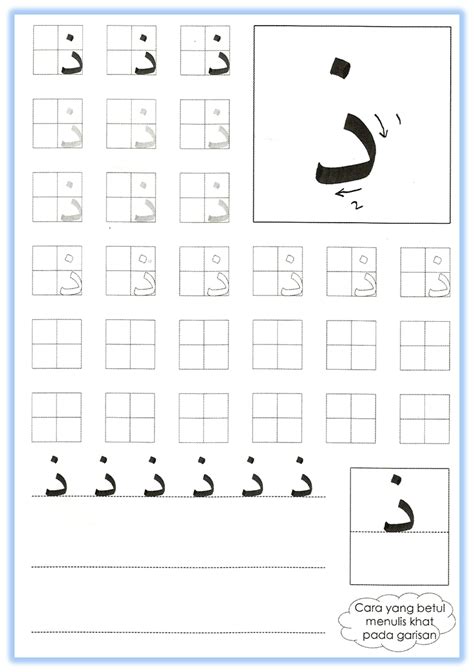Menulis huruf hijaiyah sebaiknya menggunakan cara yang benar, diantaranya: Tumpahnya Dakwat: Latihan Tutorial