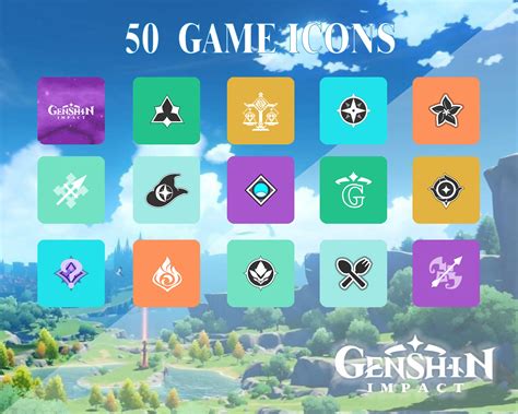 Genshin Impact Android App Icons Video Game App Icons Pack Etsy