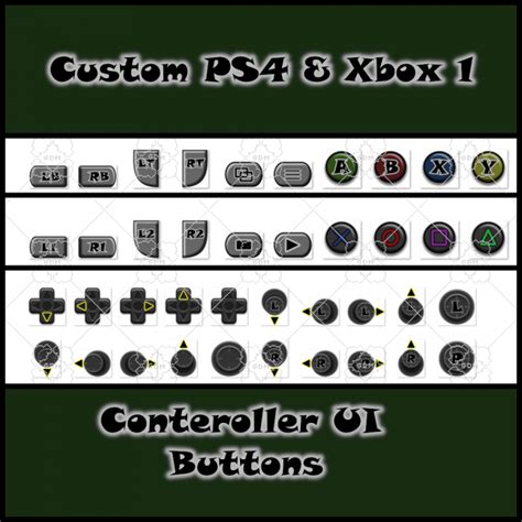 Ps4 And Xbox1 Controller Ui Buttons Gamedev Market