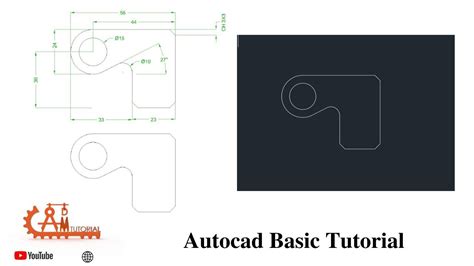 Autocad Complete Tutorial For Beginners Exercises 34 Tutorial