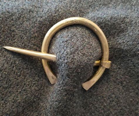 Brass Penannular Brooch Viking Cloak Pin Cloak Fall Rings Metal