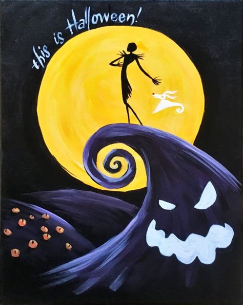Paint And Sip Ideas Halloween Canvas Paintings Halloween Canvas