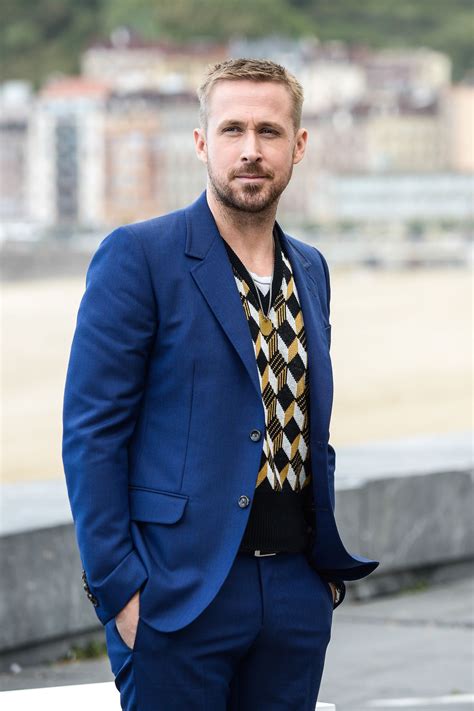 Ryan Gosling Is Single Handedly Making The V Neck Sweater Cool Again