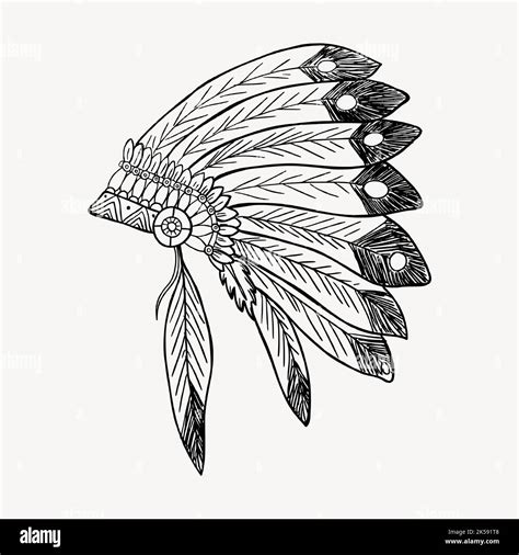 Native American Headdress Sticker Traditional Illustration Vector Stock Vector Image And Art Alamy