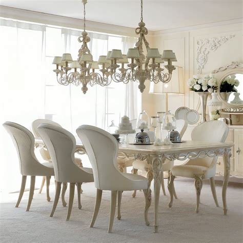 Luxurious Designer Rectangle Italian 8 Seat Dining Table Set Luxury