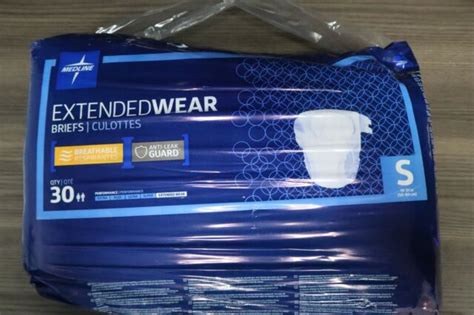 Medline Extended Wear Overnight Adult Briefs With Tabs Small 30 Count