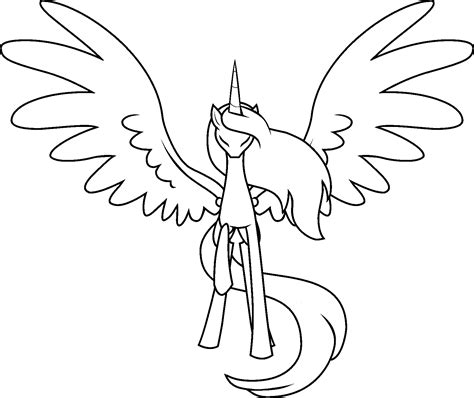 Mlp Base Alicorn Coloring Pages Sketch Coloring Page