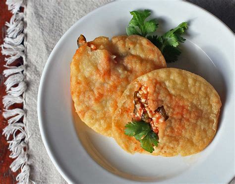 mexican gorditas stuffed with poblano peppers and queso fresco