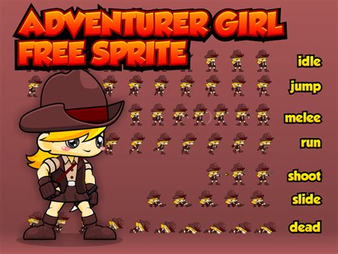Adventurer Girl Free Sprites Game Art 2d