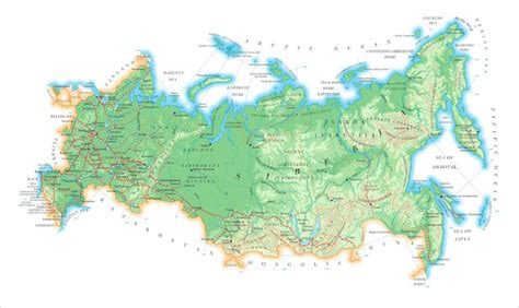 Rusi Harta Gjeografike E Rusisë Shqipëria Express