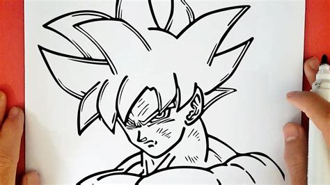 How To Draw Goku Ultra Instinct From Dragon Ball Super Youtube