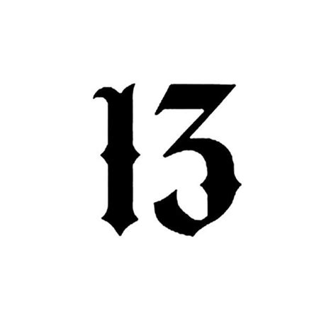 Number 13 Fonts Design Dream Inuyasha