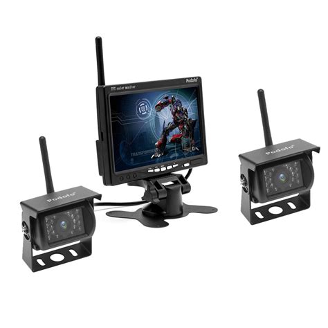 Wireless Vehicle Truck 2 Backup Cameras And Monitor Parking Assistance