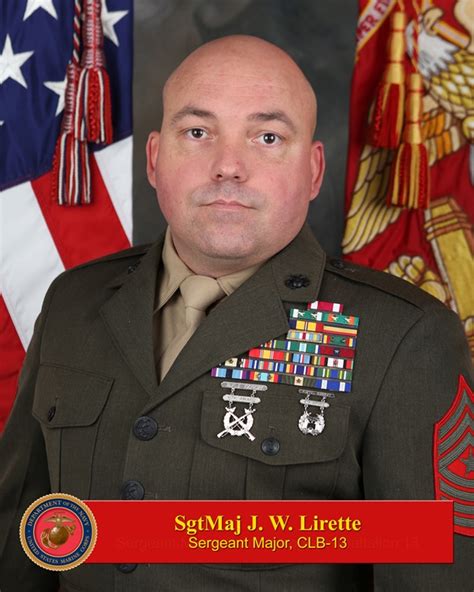 Sgtmaj Jw Lirette 1st Marine Logistics Group Leaders