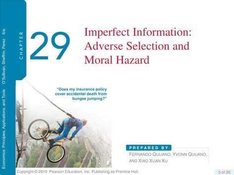 Adverse selection will serve as somewhat of a handmaid of moral hazard, as you will see. PPT - Imperfect Information: Adverse Selection and Moral ...